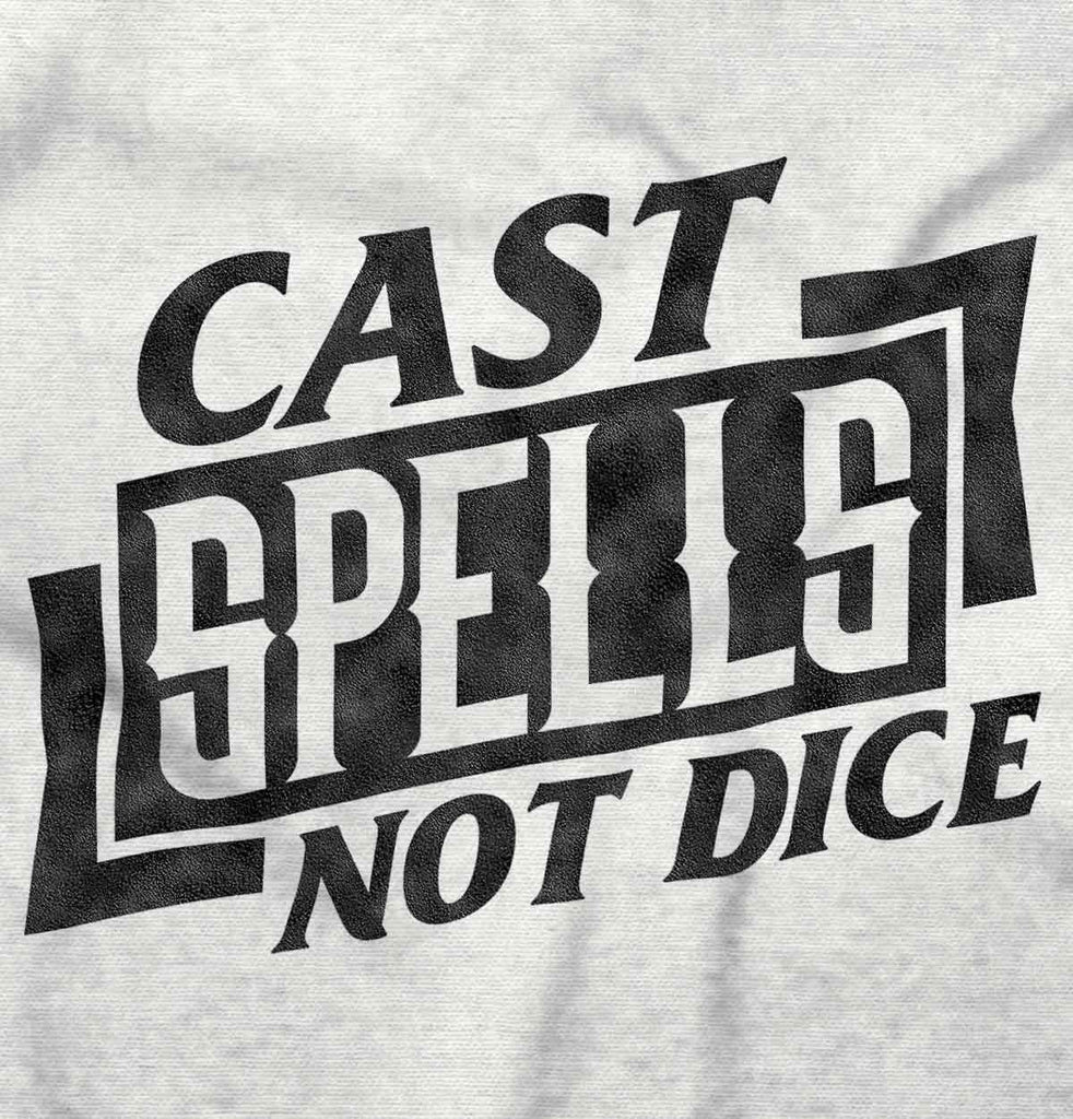 Cast Spells Not Dice Dungeons Football Romper Bodysuit-Direct To Garment Print-Brisco Baby