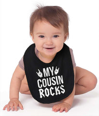 My Cousin Rocks Infant Baby Bib-Direct To Garment Print-Brisco Baby
