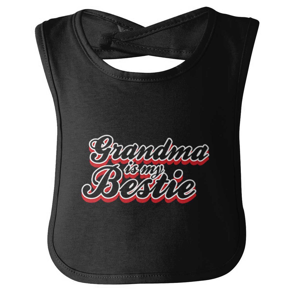 Grandma Bestie Infant Baby Bib-Direct To Garment Print-Brisco Baby