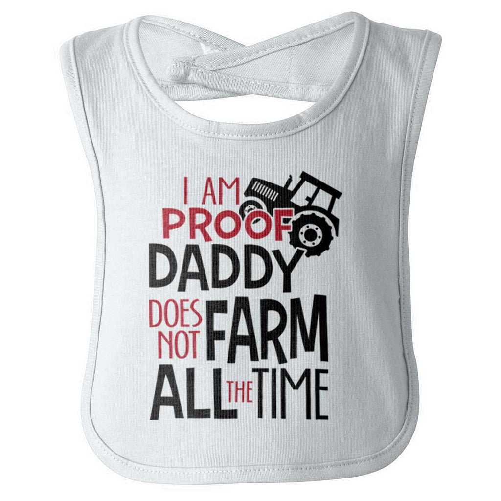 Farm All The Time Infant Baby Bib-Direct To Garment Print-Brisco Baby