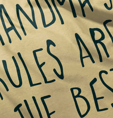 Grandma's Rules Are The Best Romper Bodysuit-Direct To Garment Print-Brisco Baby