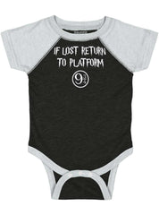 Return Platofrm 9 3/4 Raglan Romper Bodysuit-Direct To Garment Print-Brisco Baby