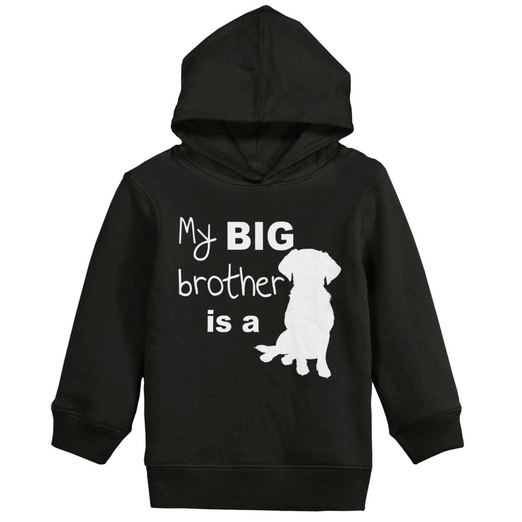 Brother is a Dog Toddler Pullover Hoodie-Direct To Garment Print-Brisco Baby