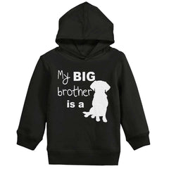Brother is a Dog Toddler Pullover Hoodie-Direct To Garment Print-Brisco Baby