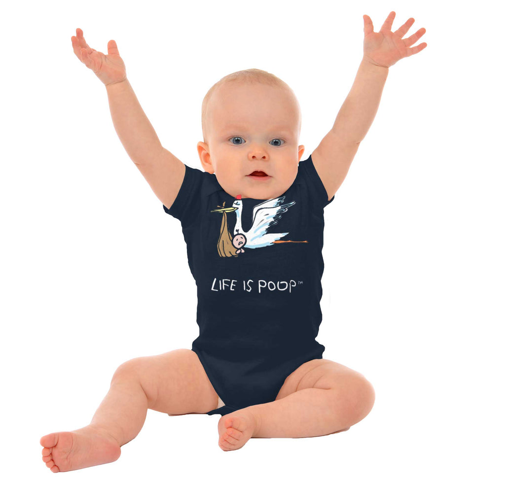 Stork Romper-Direct To Garment Print-Brisco Baby