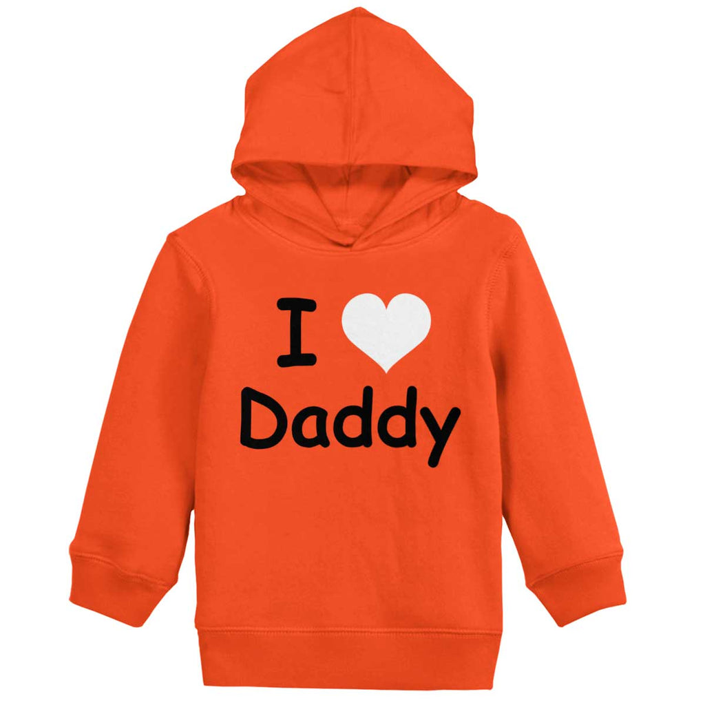 I Heart Daddy Toddler Pullover Hoodie-Direct To Garment Print-Brisco Baby