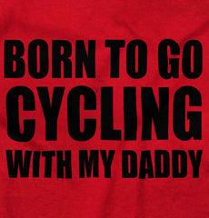 Cycling With Daddy Toddler Pullover Hoodie-Direct To Garment Print-Brisco Baby