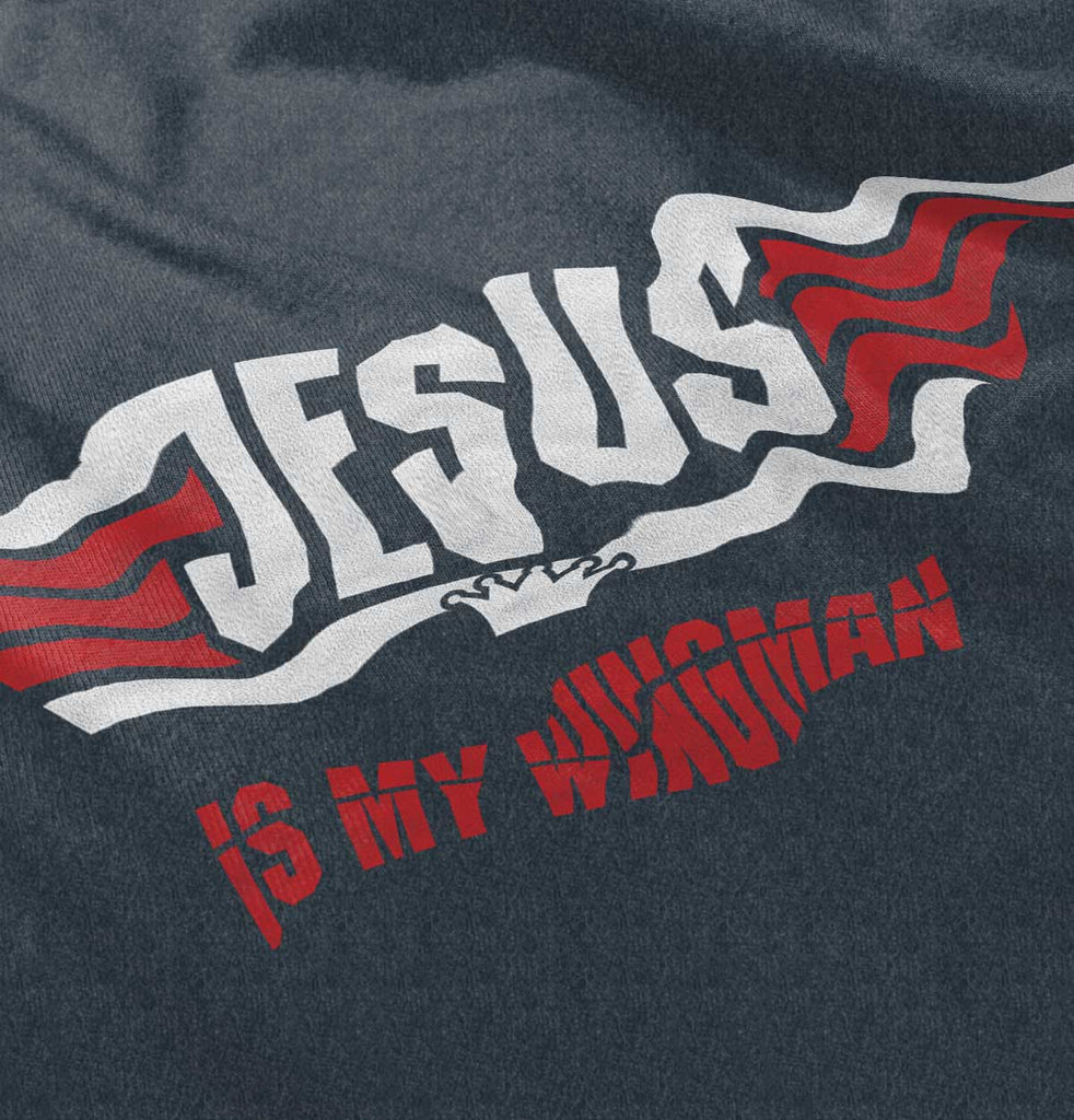 Jesus Is My Wingman Toddler Football Jersey Tee-Direct To Garment Print-Brisco Baby