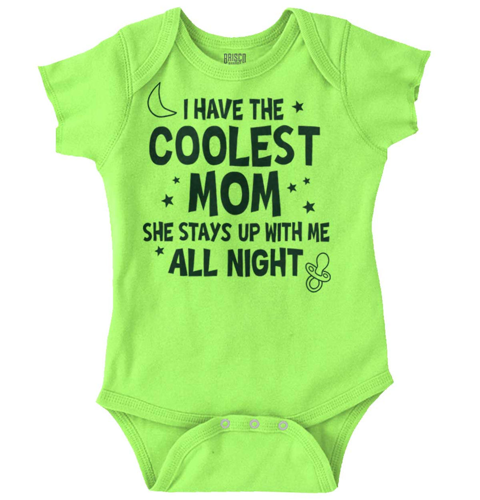 Coolest Mom Romper Bodysuit-Direct To Garment Print-Brisco Baby