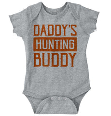 Daddys Hunting Buddy Romper Bodysuit-Direct To Garment Print-Brisco Baby