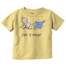 Dog Pull Infant Toddler T Shirt-Direct To Garment Print-Brisco Baby