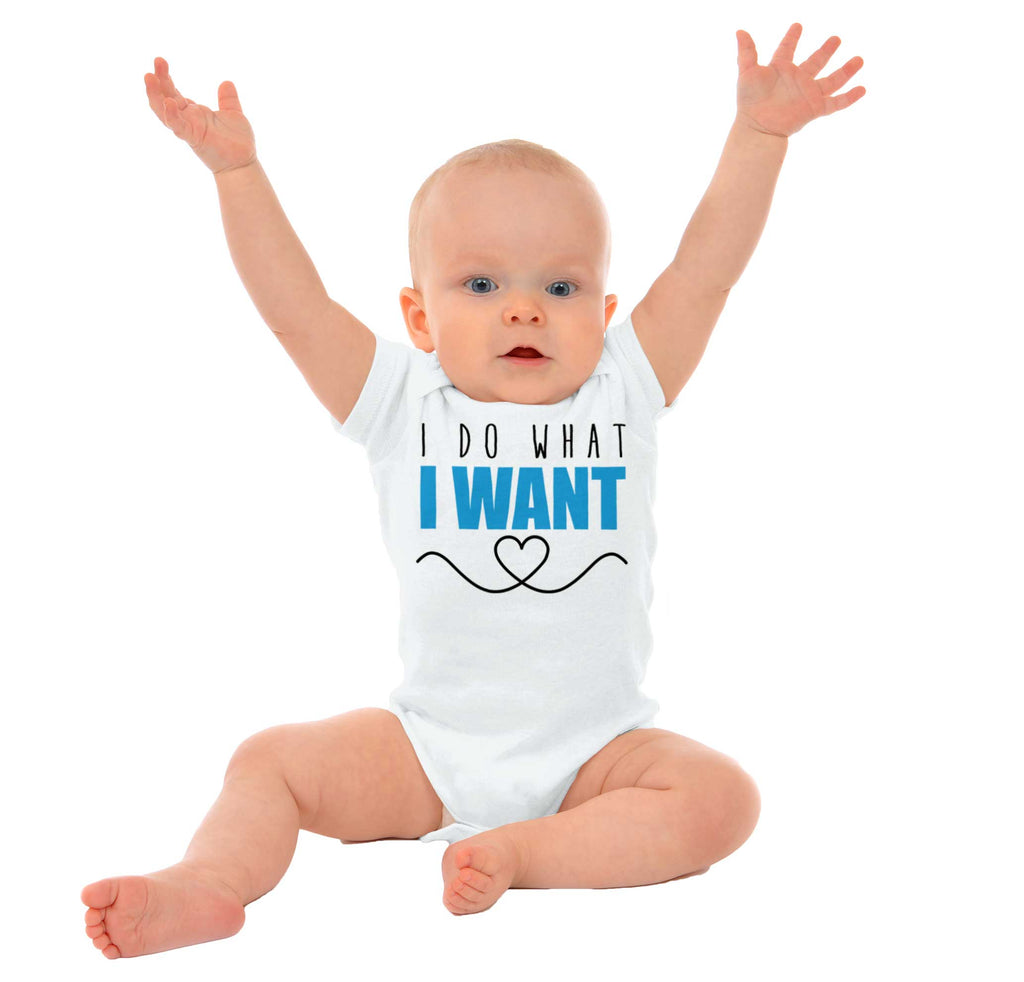 What I Want Romper Bodysuit-Direct To Garment Print-Brisco Baby