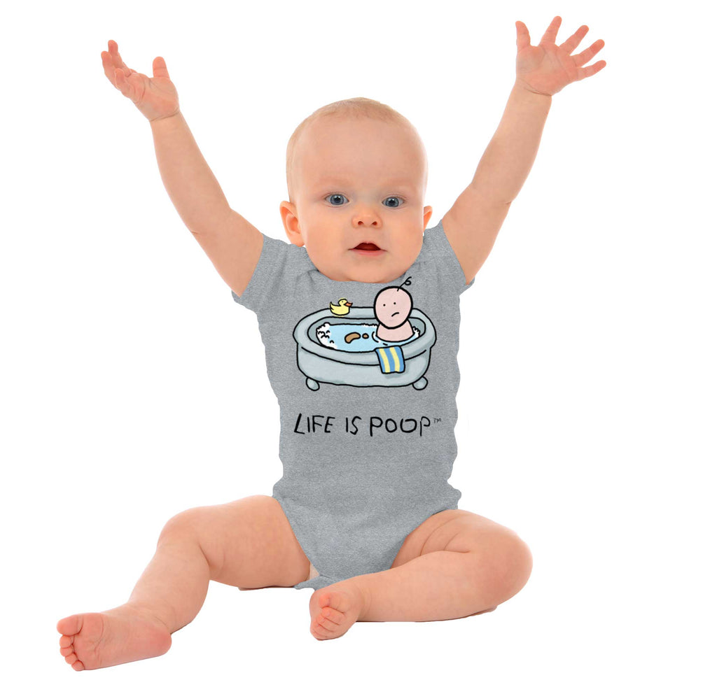 Poop in Bath Romper Bodysuit-Direct To Garment Print-Brisco Baby