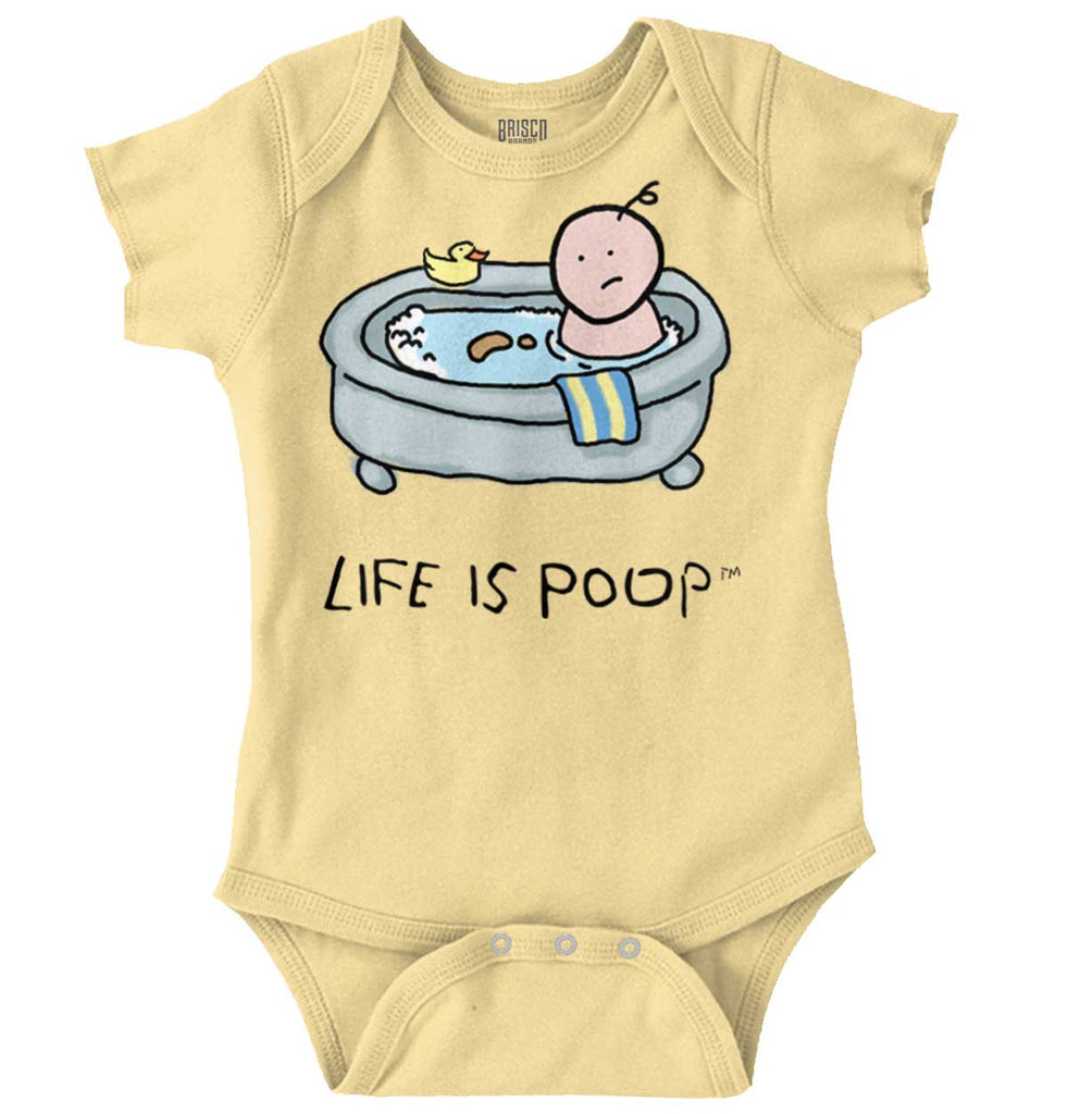 Poop in Bath Romper Bodysuit-Direct To Garment Print-Brisco Baby