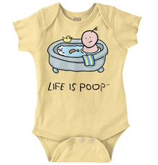 Poop in Bath Romper Bodysuit-Direct To Garment Print-Brisco Baby