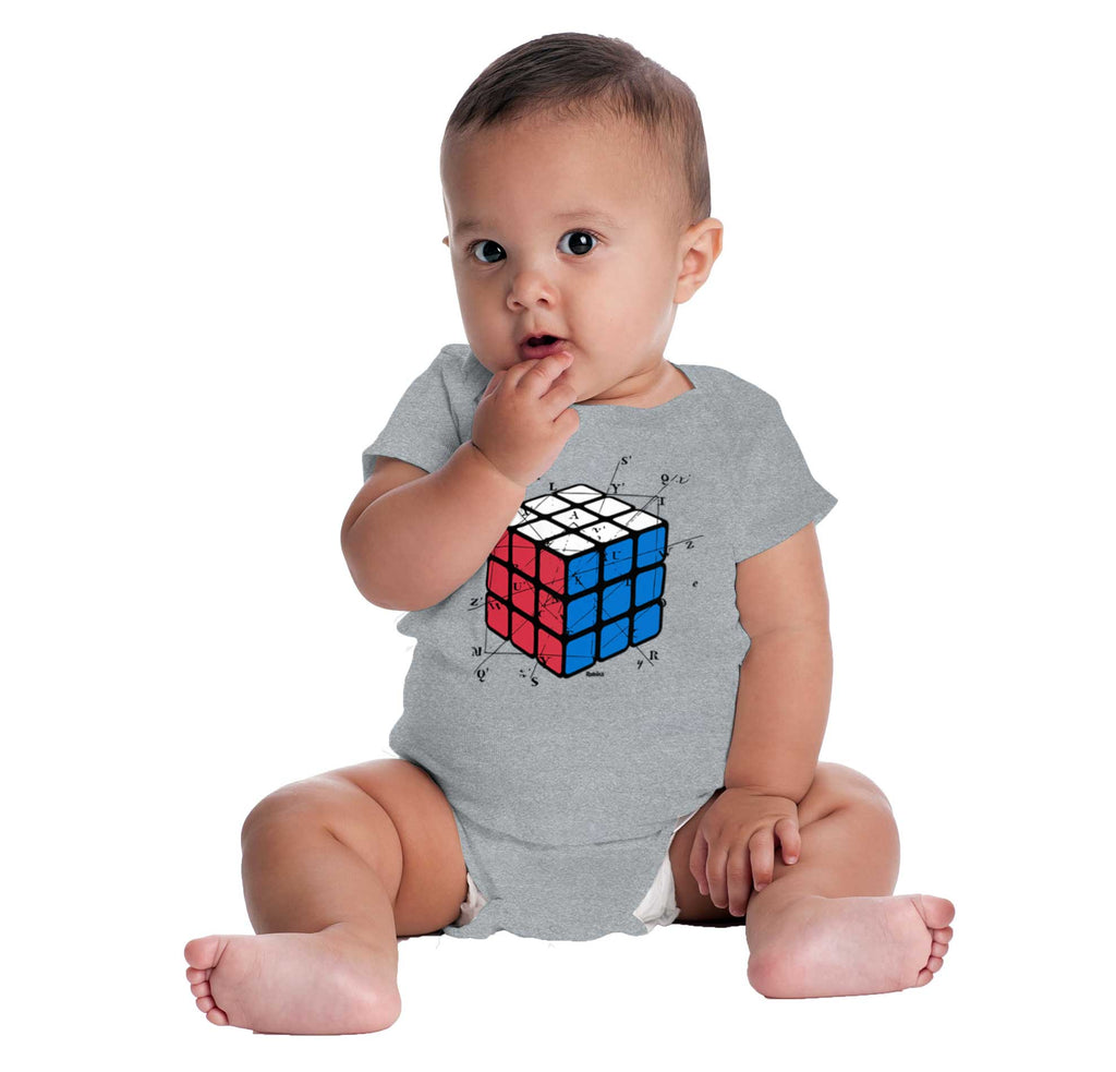 Rubiks Calculation Romper Bodysuit-Direct To Garment Print-Brisco Baby