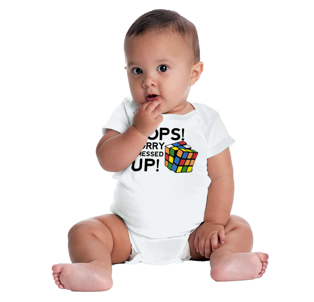 I Messed Up Romper Bodysuit-Direct To Garment Print-Brisco Baby