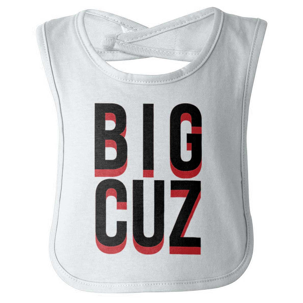 Big Cuz Infant Baby Bib-Direct To Garment Print-Brisco Baby