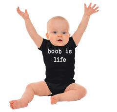 Boob Is Life Romper Bodysuit-Direct To Garment Print-Brisco Baby