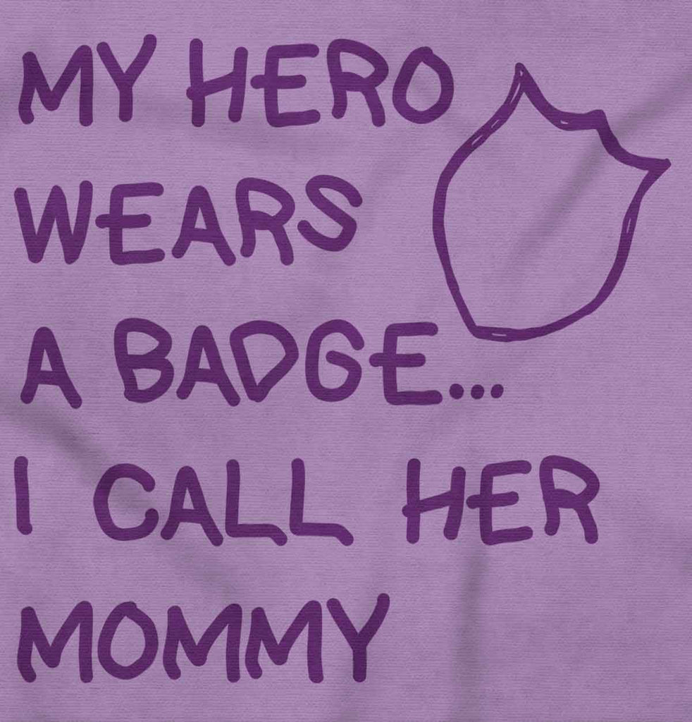 Hero Wears Badge Baby Ruffled Trim Romper-Direct To Garment Print-Brisco Baby