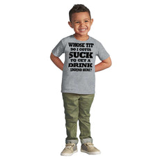 Get A Drink Infant Toddler T Shirt-Direct To Garment Print-Brisco Baby