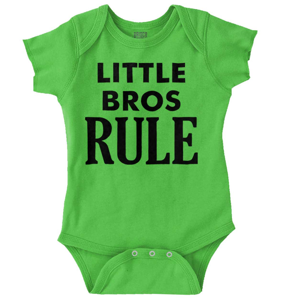 Little Bros Rule Romper Bodysuit-Direct To Garment Print-Brisco Baby