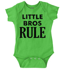 Little Bros Rule Romper Bodysuit-Direct To Garment Print-Brisco Baby