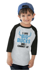 I Like Big Bucks Toddler Baseball-Direct To Garment Print-Brisco Baby