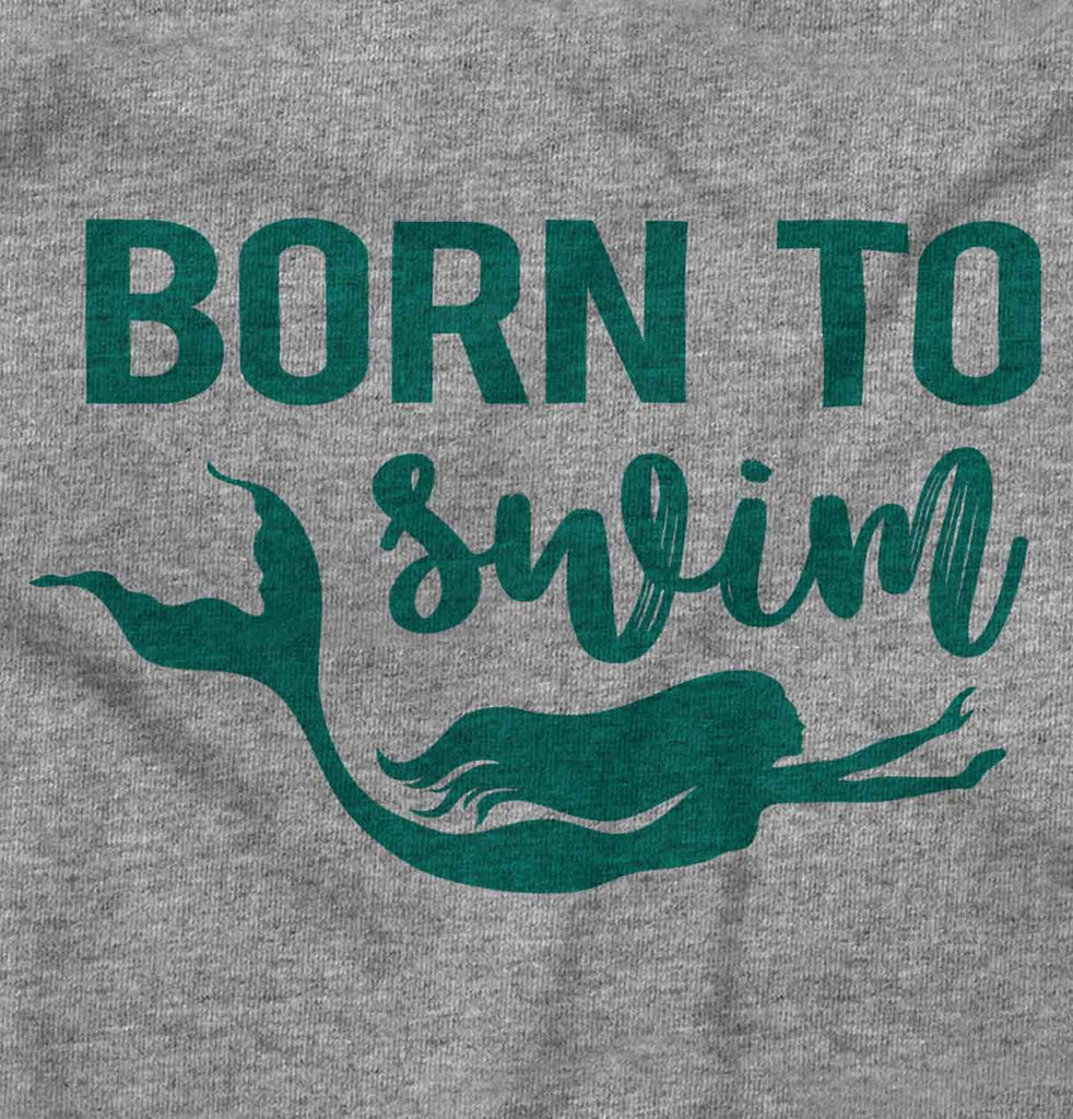 Born To Swim Romper Bodysuit-Direct To Garment Print-Brisco Baby