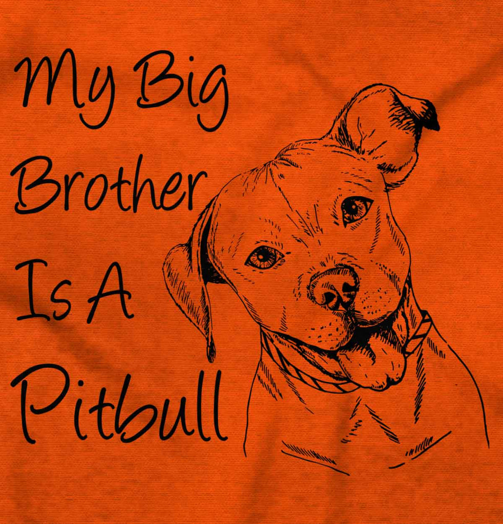 Brother is a Pitbull Romper Bodysuit-Direct To Garment Print-Brisco Baby