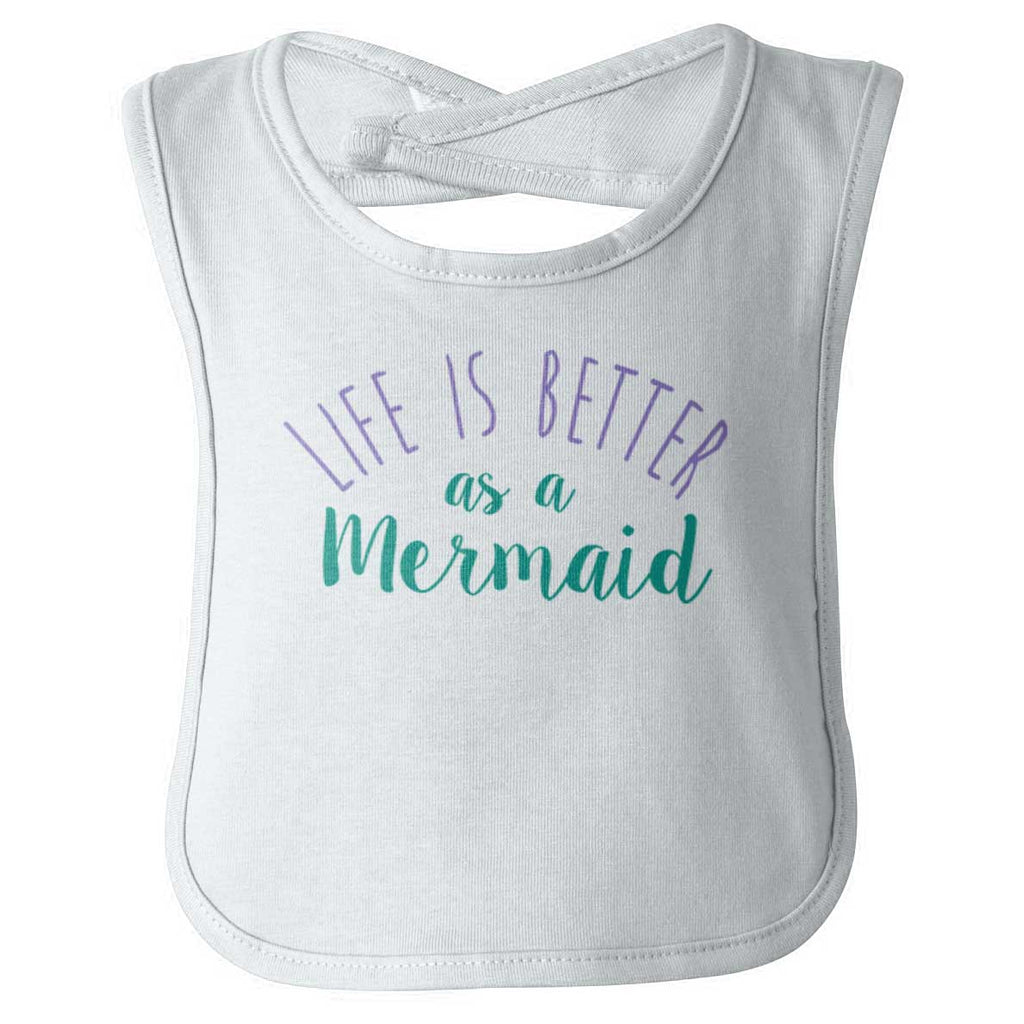 Mermaid Life Infant Baby Bib-Direct To Garment Print-Brisco Baby
