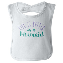 Mermaid Life Infant Baby Bib-Direct To Garment Print-Brisco Baby
