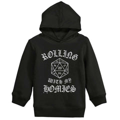 Rolling With My Homies Dungeons Toddler Pullover Hoodie-Direct To Garment Print-Brisco Baby