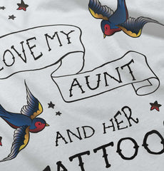 I Love My Aunt And Tattoos Romper Bodysuit-Direct To Garment Print-Brisco Baby