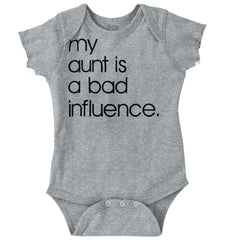 Bad Influence Romper Bodysuit-Direct To Garment Print-Brisco Baby