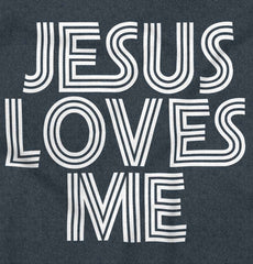 Christ Loves Me Football Romper Bodysuit-Direct To Garment Print-Brisco Baby