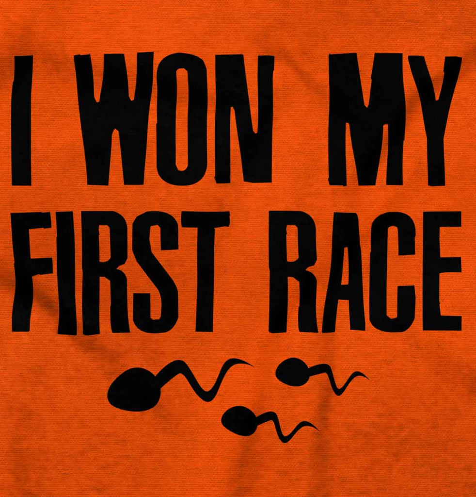 Won The Race Romper Bodysuit-Direct To Garment Print-Brisco Baby