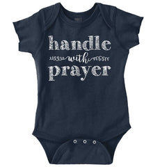 Handle With Prayer Romper Bodysuit-Direct To Garment Print-Brisco Baby