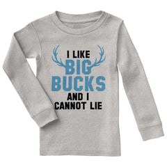 I Like Big Bucks Solid Baby Pajama Top-Direct To Garment Print-Brisco Baby