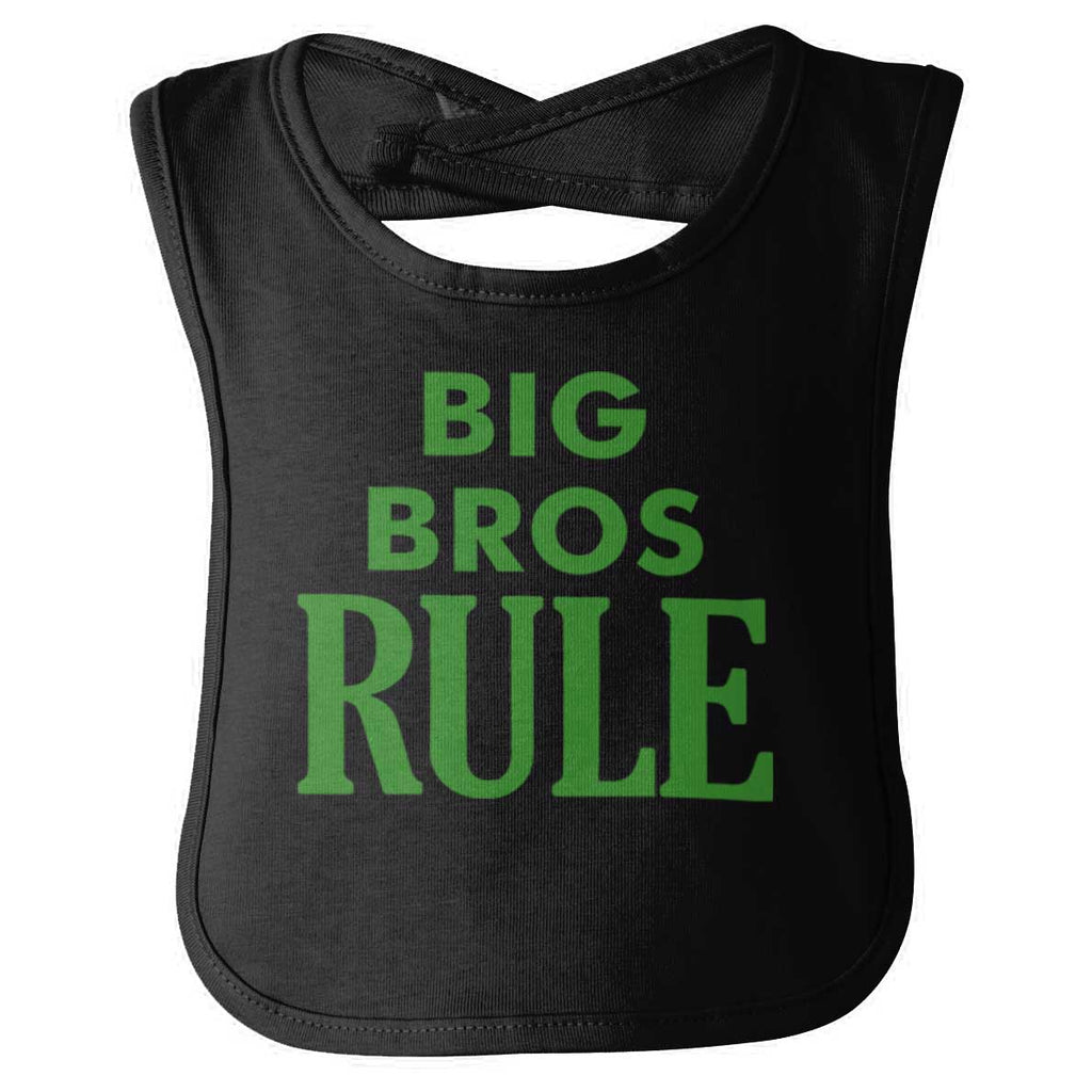 Big Bros Rule Infant Baby Bib-Direct To Garment Print-Brisco Baby