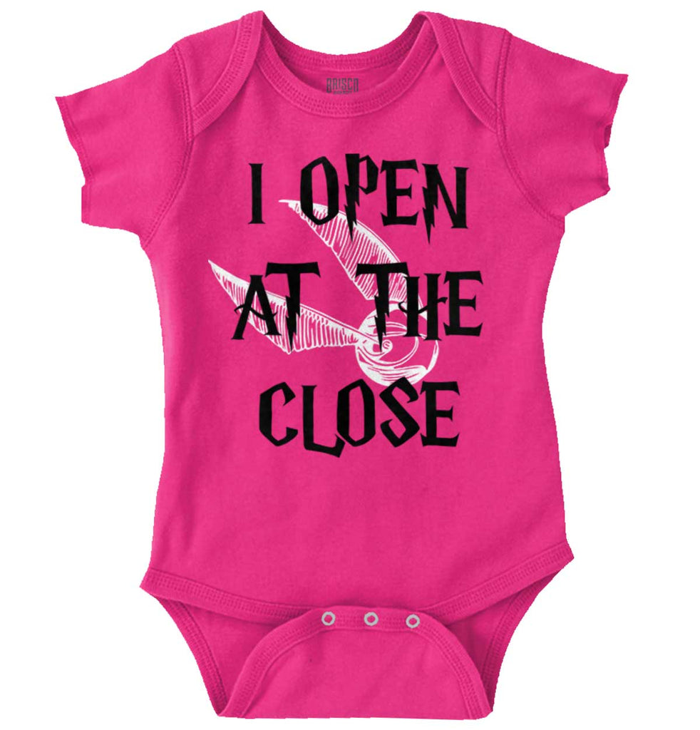 Open At The Close Romper Bodysuit-Direct To Garment Print-Brisco Baby