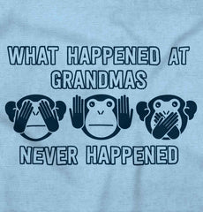Happens At Grandmas Infant Toddler T Shirt-Direct To Garment Print-Brisco Baby
