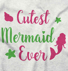 Cutest Mermaid Ever Romper Bodysuit-Direct To Garment Print-Brisco Baby