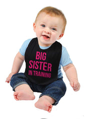 Big Sister In Training Infant Baby Bib-Direct To Garment Print-Brisco Baby