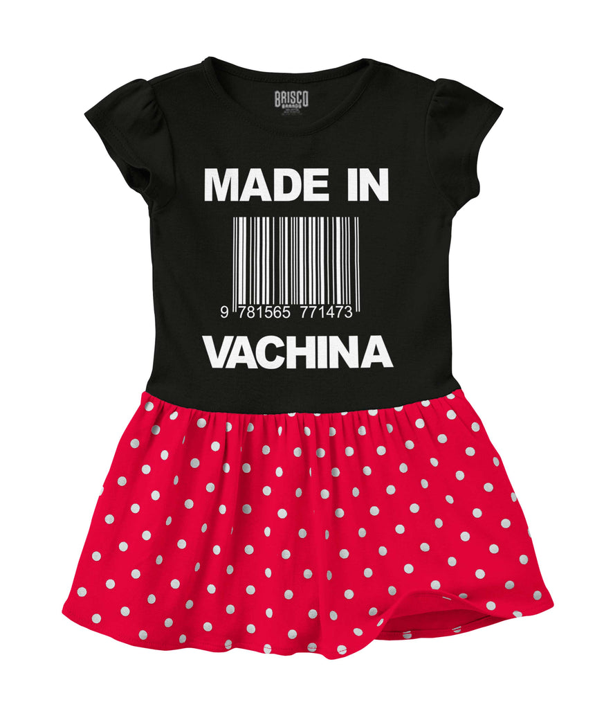 Made In Vachina Baby Polka Dot Skirt Dress-Direct To Garment Print-Brisco Baby