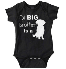 Brother is a Dog Romper Bodysuit-Direct To Garment Print-Brisco Baby