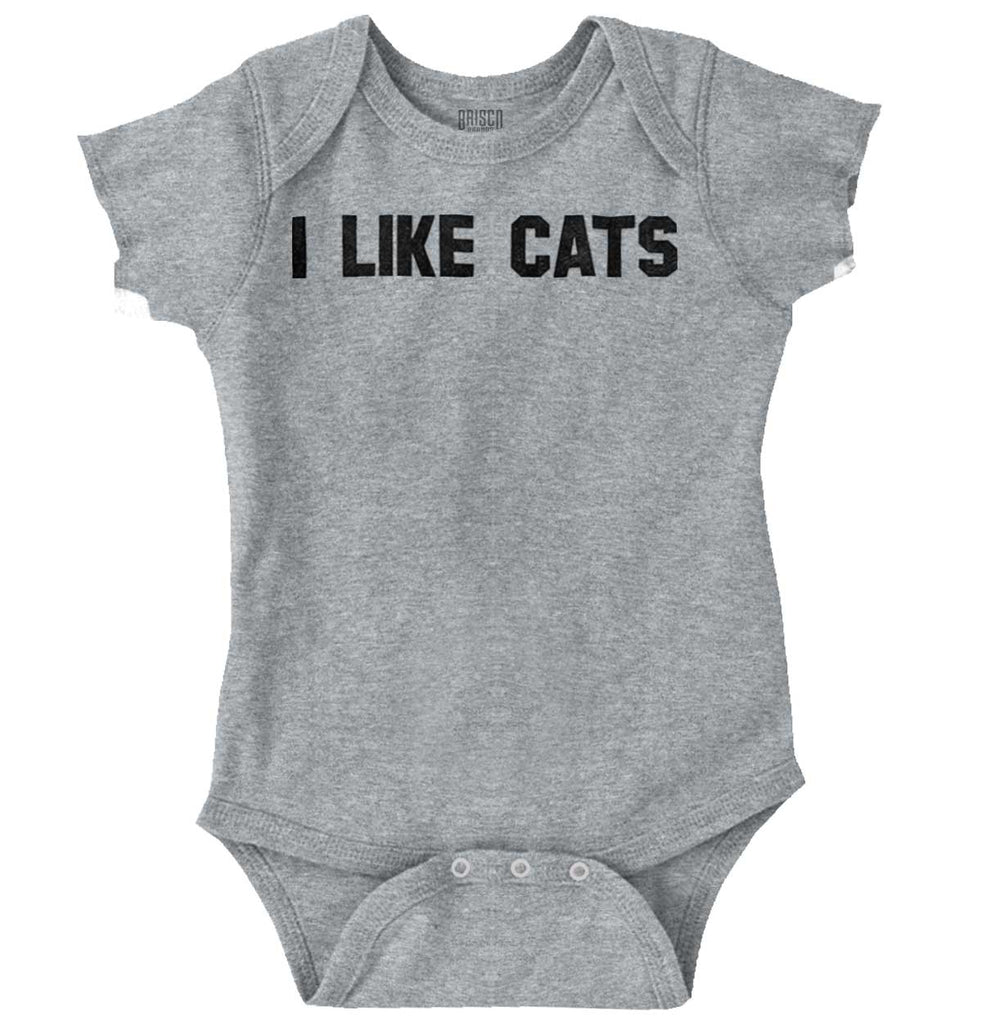 I Like Cats Romper Bodysuit-Direct To Garment Print-Brisco Baby