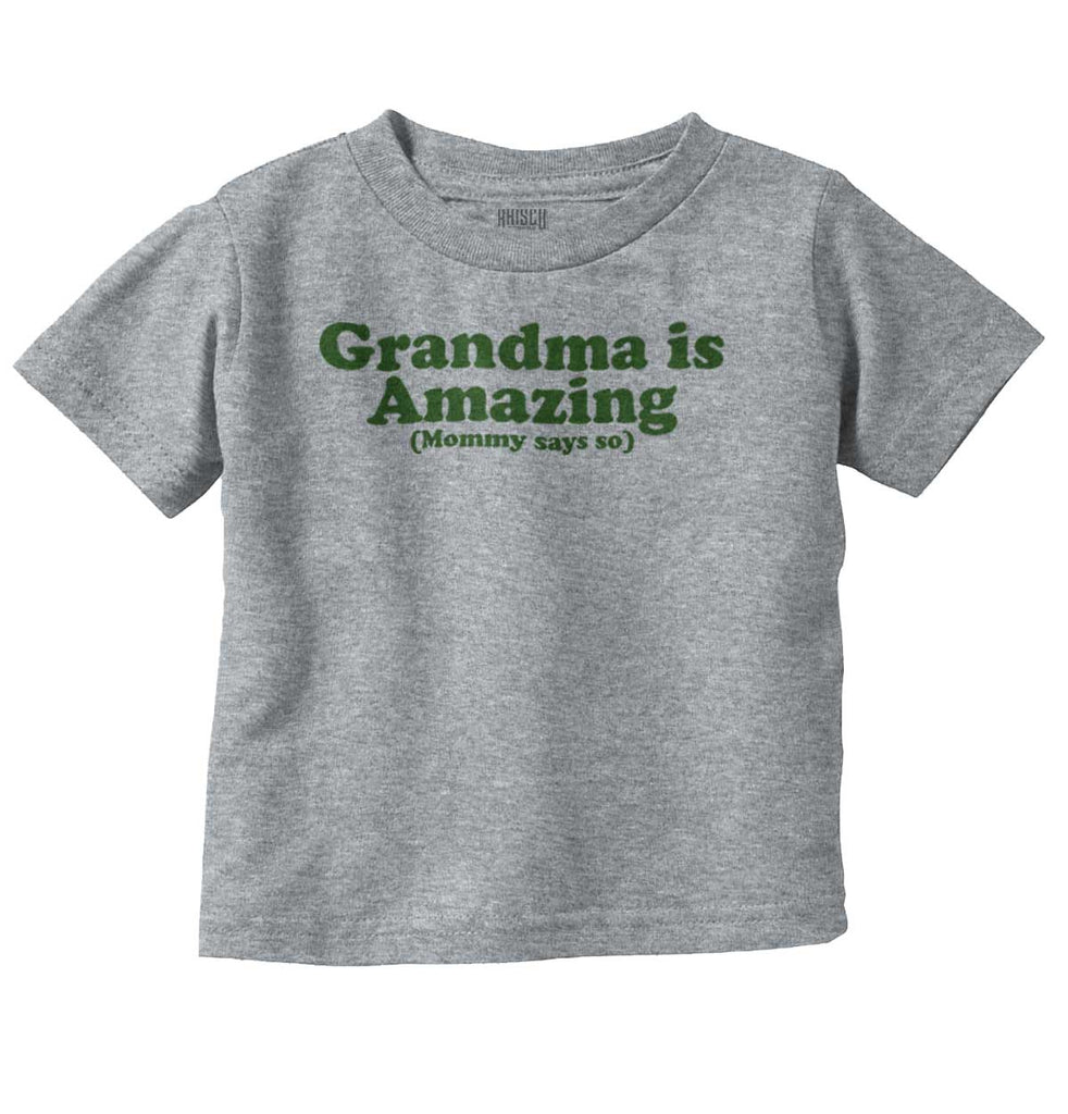 Grandma Amazing Infant Toddler T Shirt-Direct To Garment Print-Brisco Baby