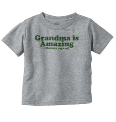 Grandma Amazing Infant Toddler T Shirt-Direct To Garment Print-Brisco Baby
