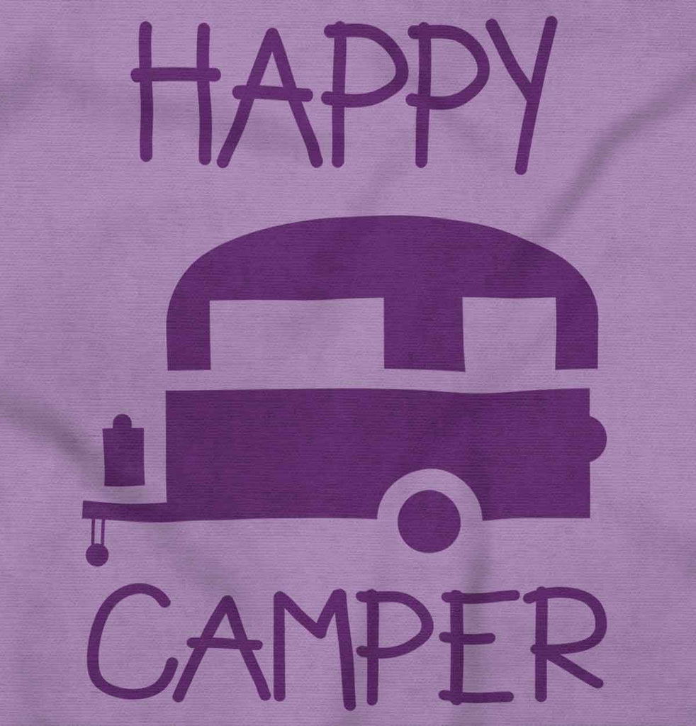 Happy Camper Toddler Ruffled Trim T-Shirt-Direct To Garment Print-Brisco Baby